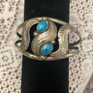 Silver and Turquoise Women's Bracelet